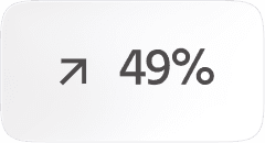 49% arrow card
