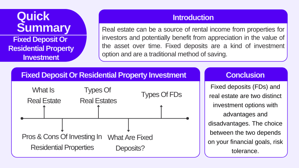 Fixed Deposit or Residential Property Investment