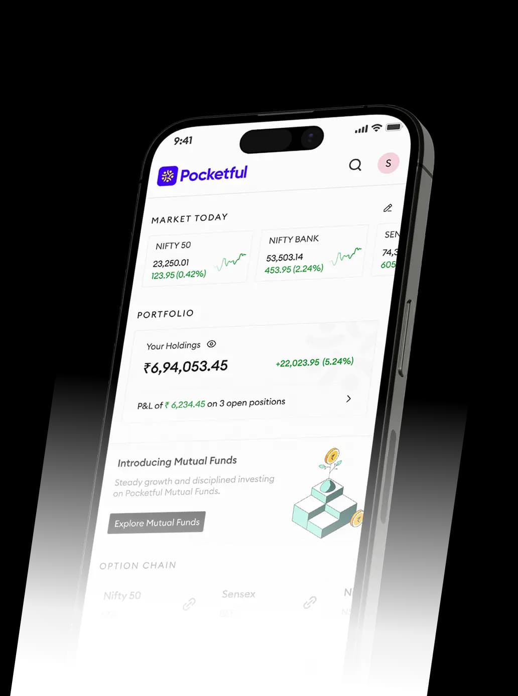 Pocketful Application Screen