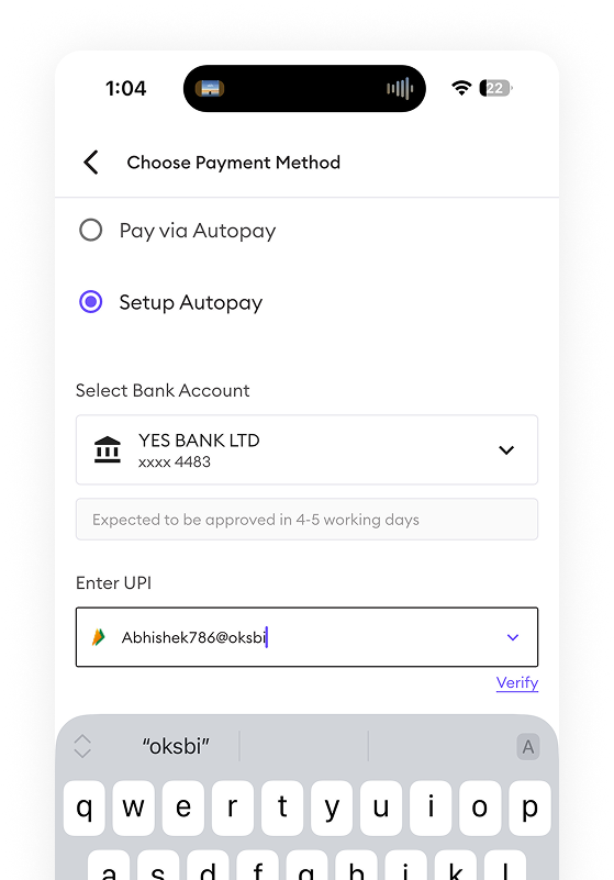 Quick AutoPay Setup
